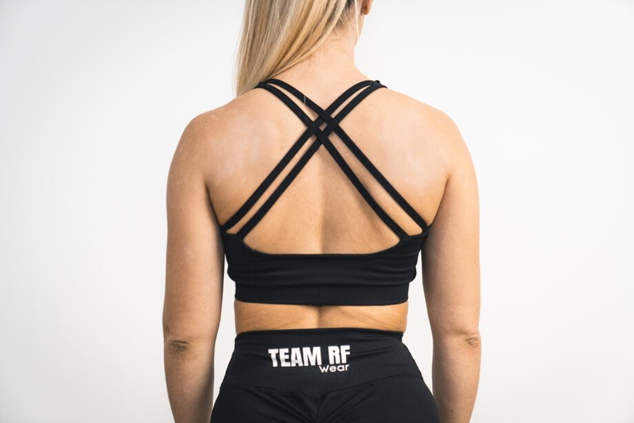 Cross String Sports Bra Black